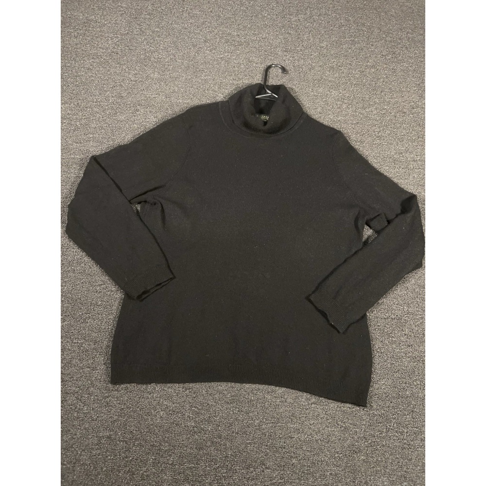 Cashmere Charter Club 100% Cashmere Sweater Women's 1X Black Pullover Cozy
